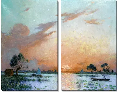 Закат на реке