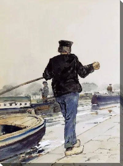 Картина У реки в Голландии