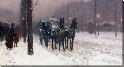 Картина Париж. Зимний день