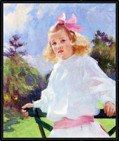 Картина Девочка с розовым бантиком