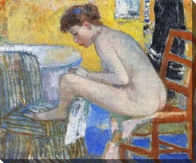 Картина Девушка на красном стуле