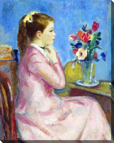 Картина Девочка в розовом платье