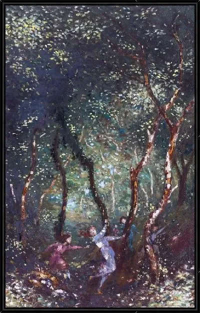 Картина дети танцующие в лесу