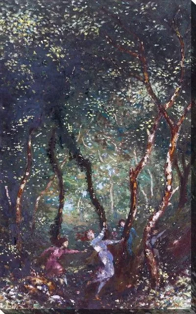 Картина дети танцующие в лесу