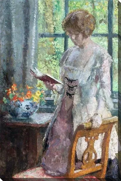 Картина Молодая женщина читает