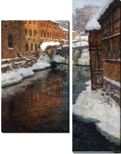 Картина Река зимой