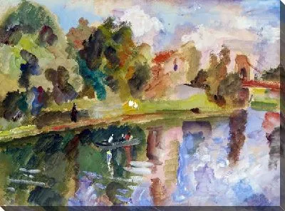 Картина Лодка на реке