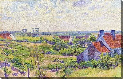 Картина Пейзаж с деревенскими домами