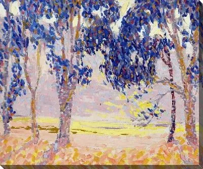 Картина Деревья на закате