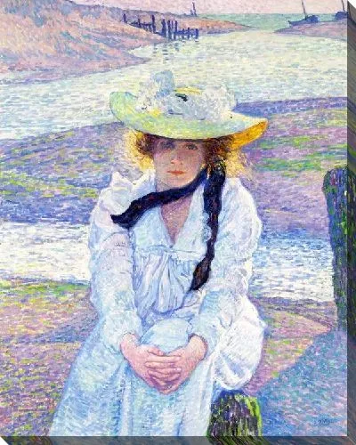 Картина Молодая женщина на берегу