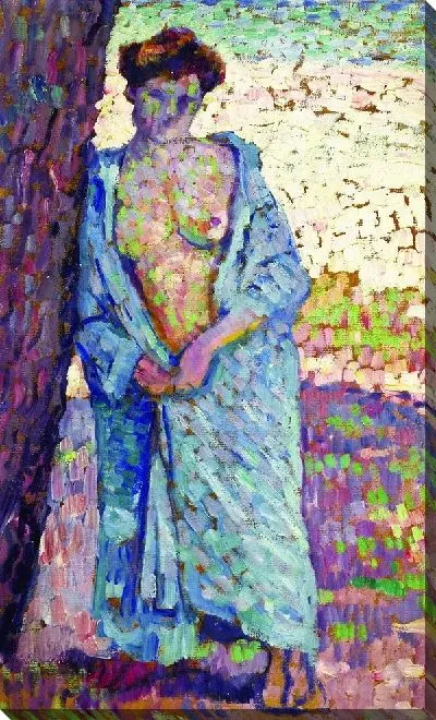 Картина Молодая женщина в синем пеньюаре