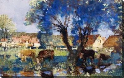 Картина Коровы у реки