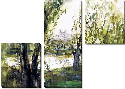 Деревья у пруда