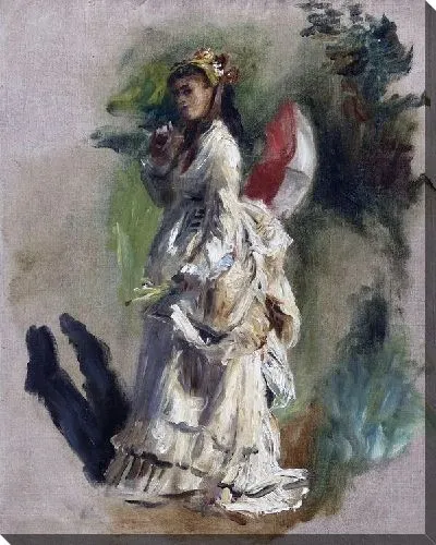 Картина маслом Молодая женщина с зонтиком №2