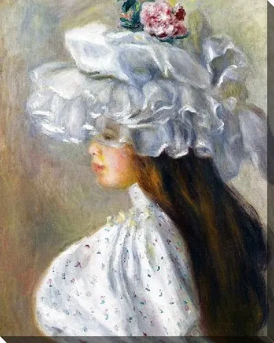 Картина маслом Дама в белой шляпе