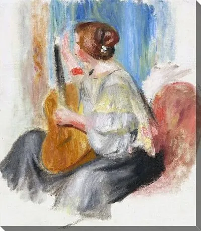 Картина маслом Женщина с гитарой