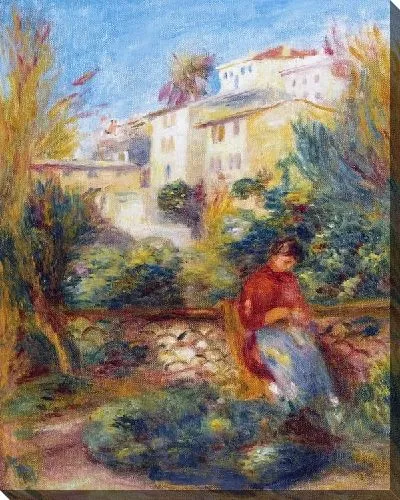 Картина маслом Женщина в саду №5