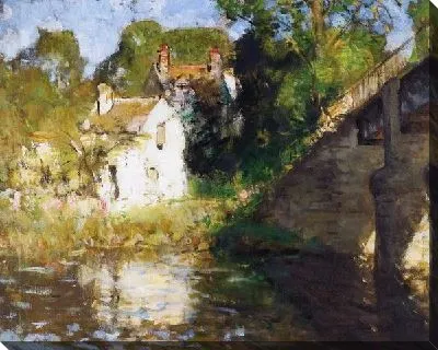 Картина Мост через реку №5