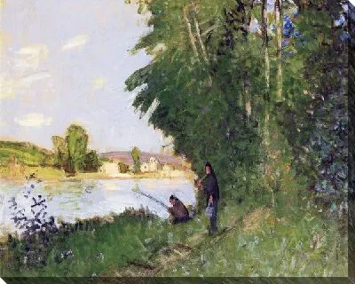 Картина Пейзаж с двумя рыбаками