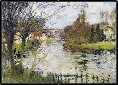 Картина Река осенью