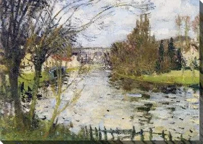 Картина Река осенью