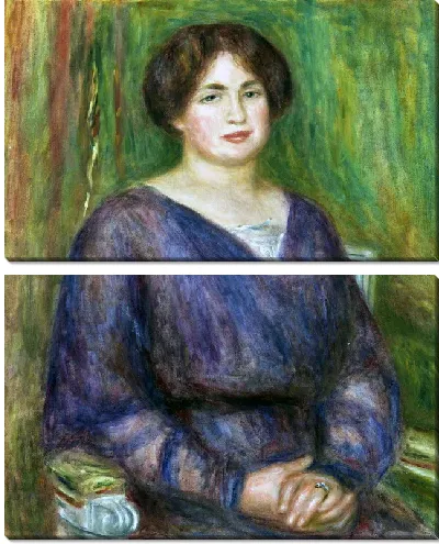 Модульная картина Портрет дамы в синем