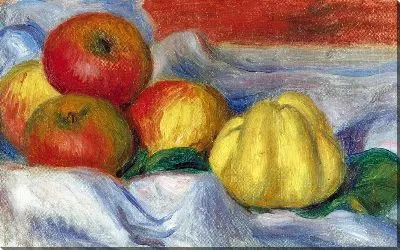 Картина маслом Натюрморт с яблоками и айвой