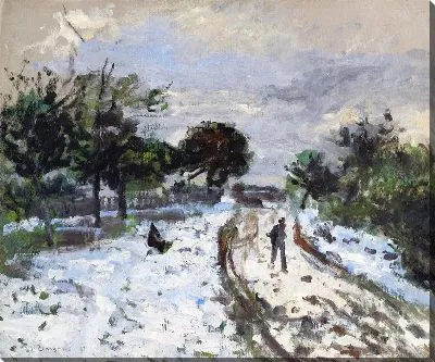 Картина маслом Снежный пейзаж