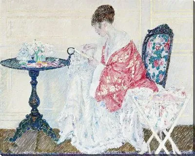 Картина Девушка вышивает