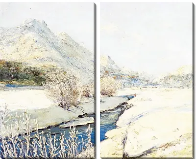 Речка в горах весной