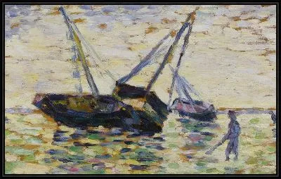 Картина Лодки в море