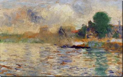 Картина маслом Баржа на реке