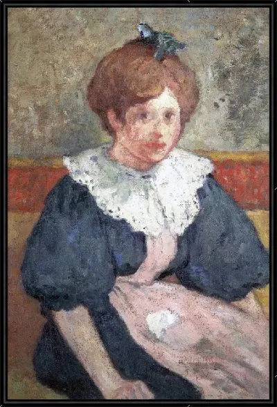 Картина Девочка с голубыми ленточками