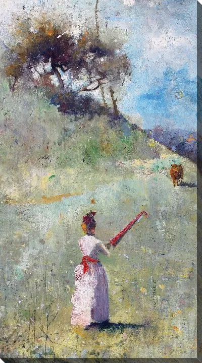 Картина Дама на лугу