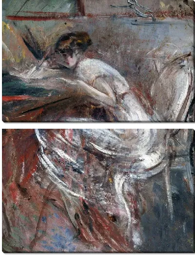 Модульная картина Девушка пишет письмо