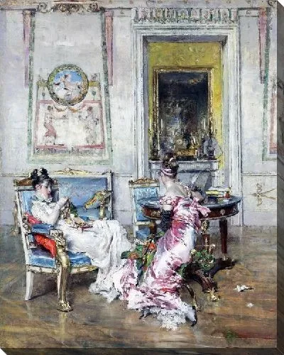 Картина маслом Беседа