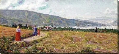 Картина Пейзаж на фоне гор