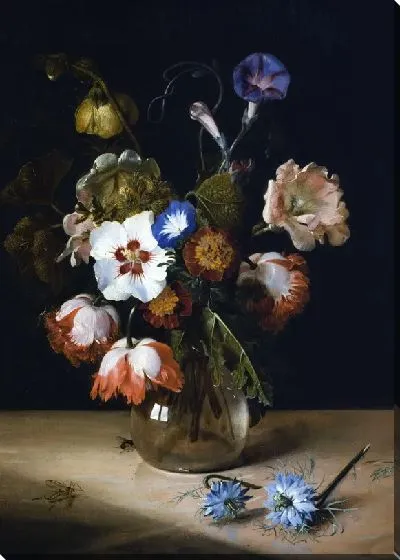 Картина Цветы в прозрачной вазе