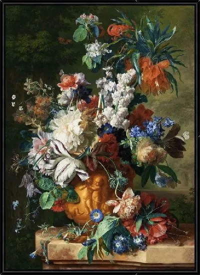 Картина Цветы в старинной вазе