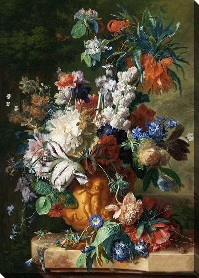 Картина Цветы в старинной вазе