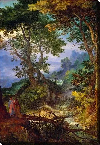 Картина Скалистый пейзаж с искушением Христа