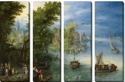 Речной пейзаж №25