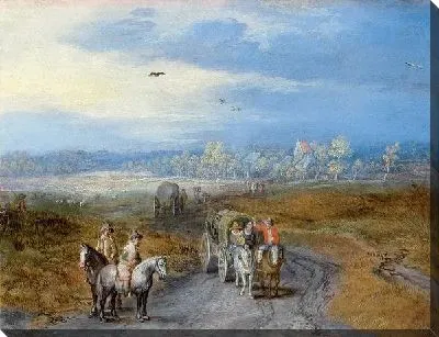 Картина Пейзаж с путниками