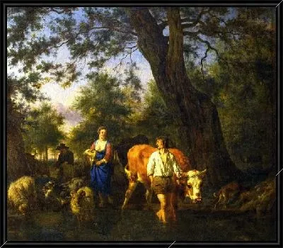 Крестьяне с крупным рогатым скотом