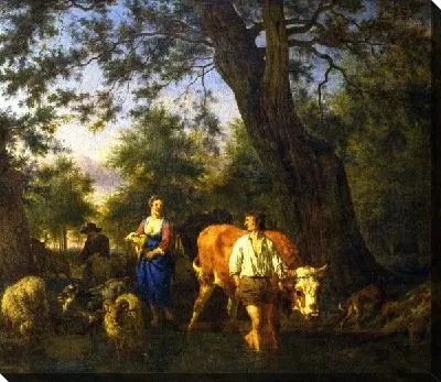 Крестьяне с крупным рогатым скотом