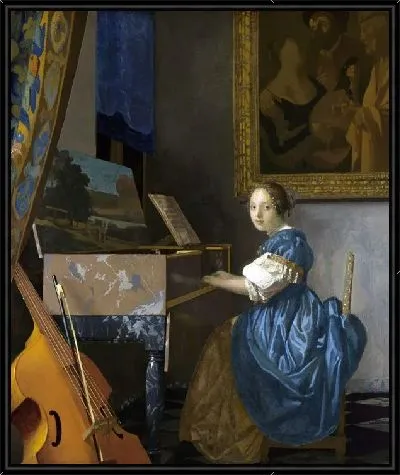 Картина Леди в синем платье