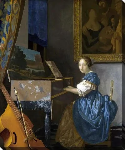 Картина Леди в синем платье