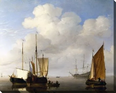 Картина Голландские корабли в спокойную погоду