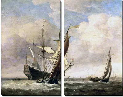 Два судна и голландский корабль