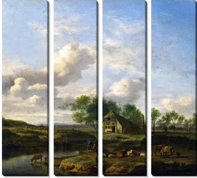 Картина Пейзаж с фермой